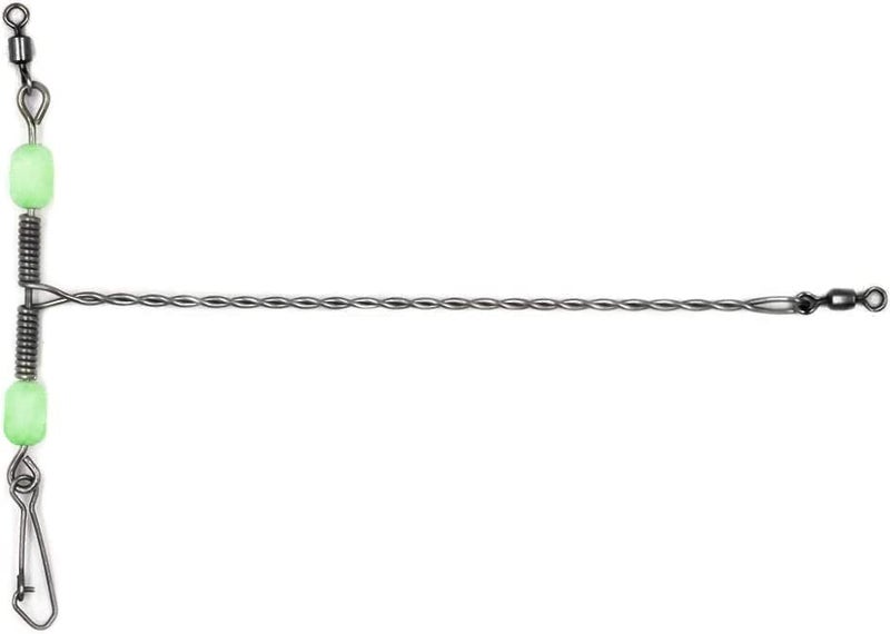 Mimilure Bottom Fishing Rigs Wire Trace: 10pcs Heavy Duty Steel Drop Leader for Surf and Saltwater Gear - Image 1